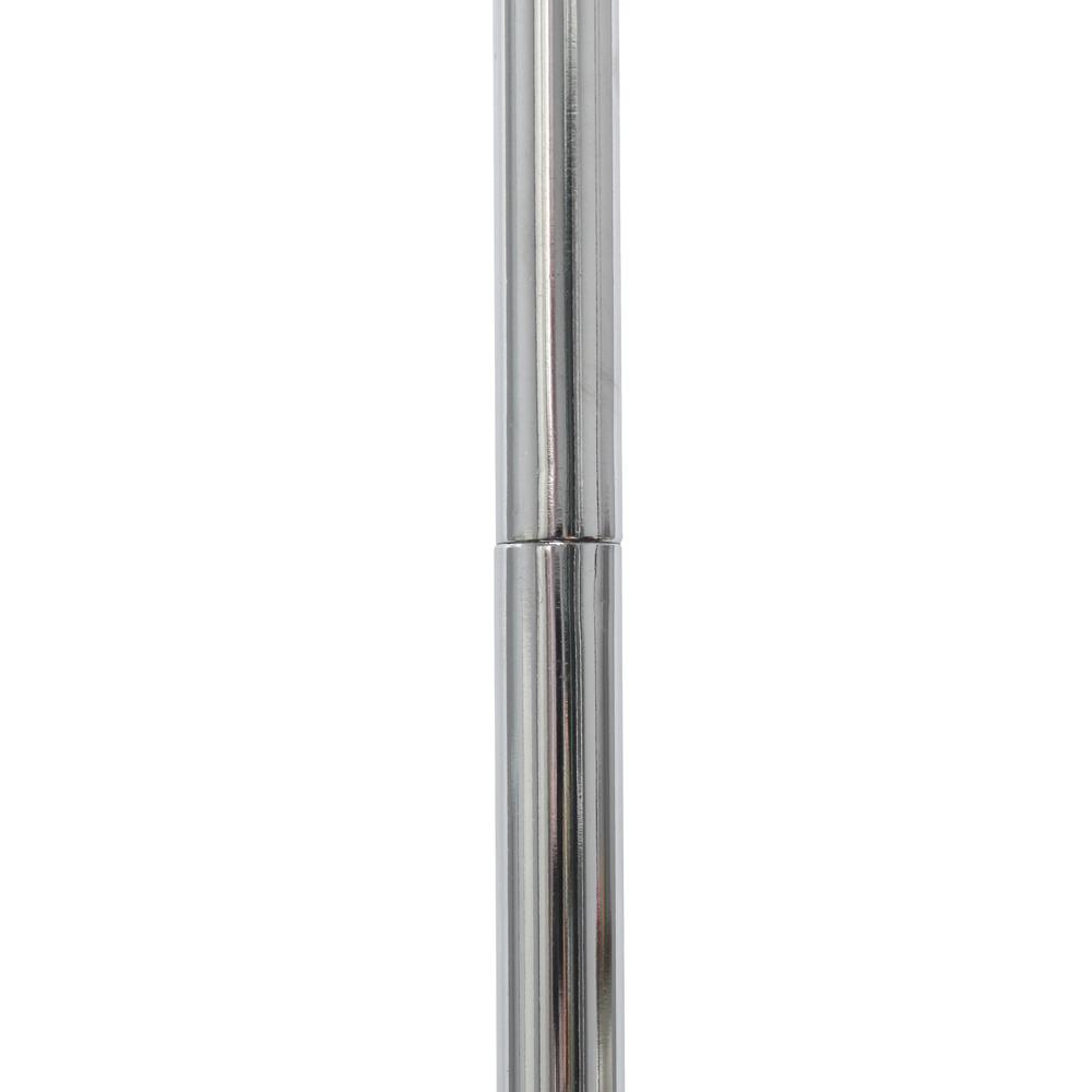 Arched Brushed Nickel Floor Lamp, Black Shade. Picture 7