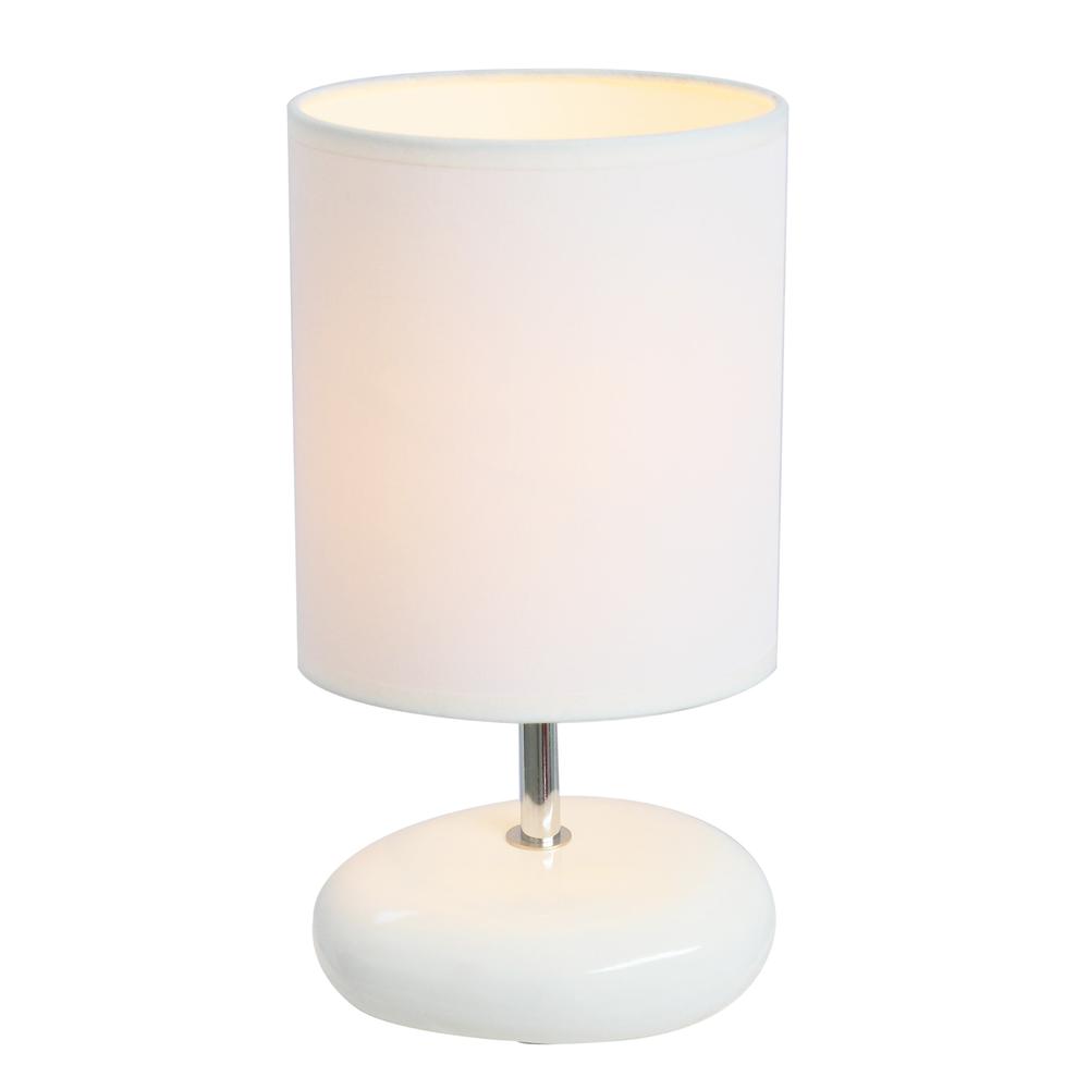 Simple Designs Stonies White Small Stone Look Lamp - 2 Pack