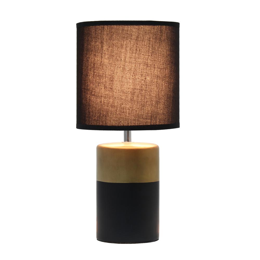 Two Toned Basics Table Lamp, Black and Gold. Picture 2