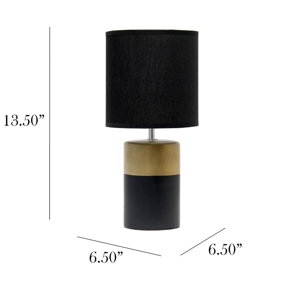 Two Toned Basics Table Lamp, Black and Gold. Picture 3