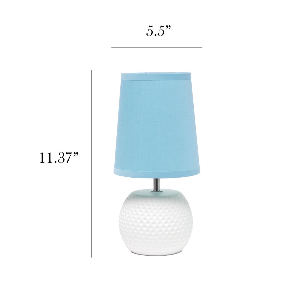 Studded Texture Ceramic Table Lamp, Blue. Picture 3