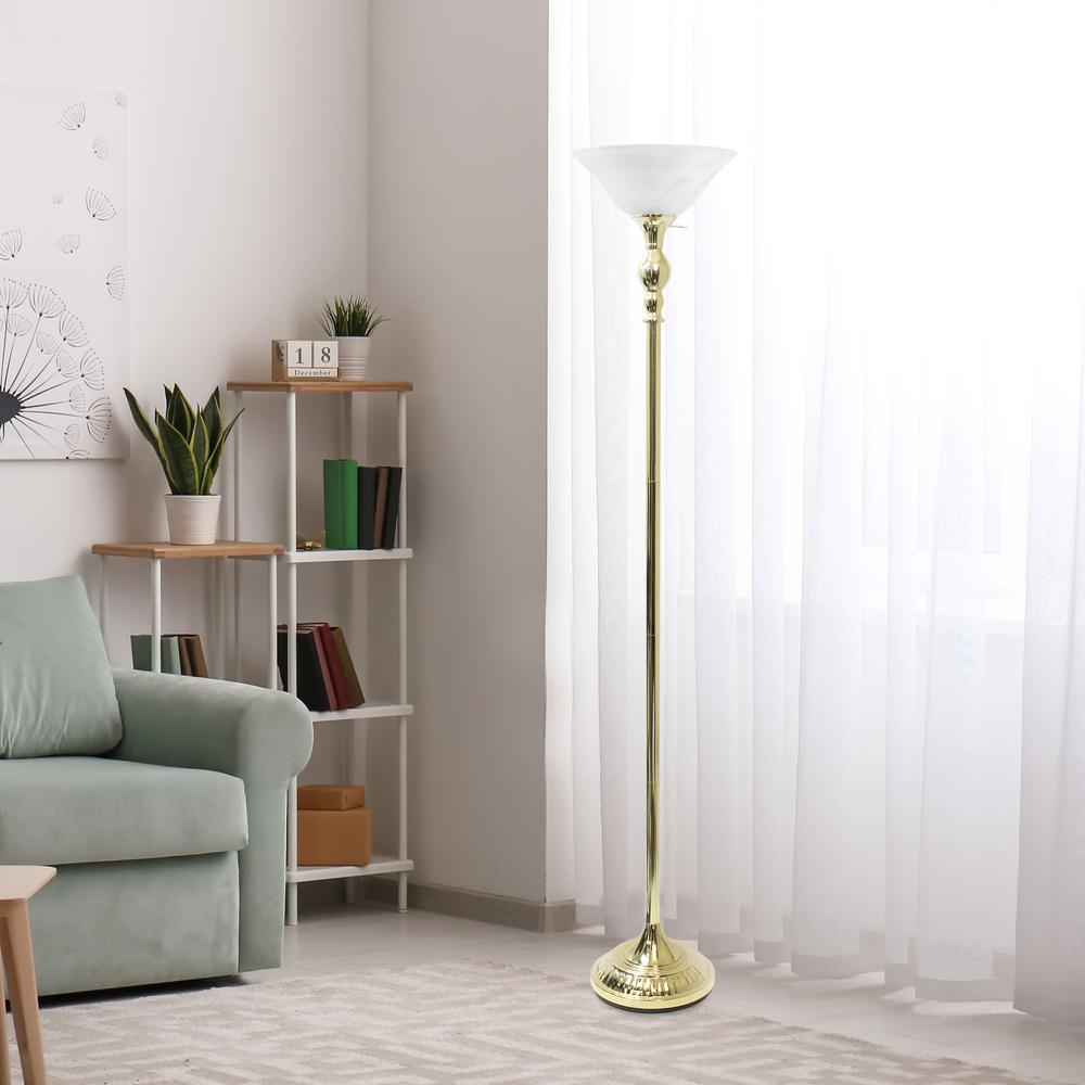 Lalia Home Classic 1 Light Torchiere Floor Lamp. Picture 5