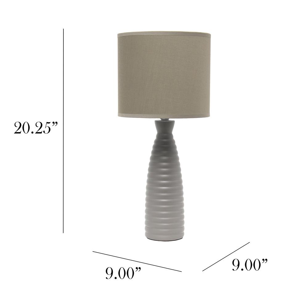 Alsace Bottle Table Lamp, Taupe. Picture 3