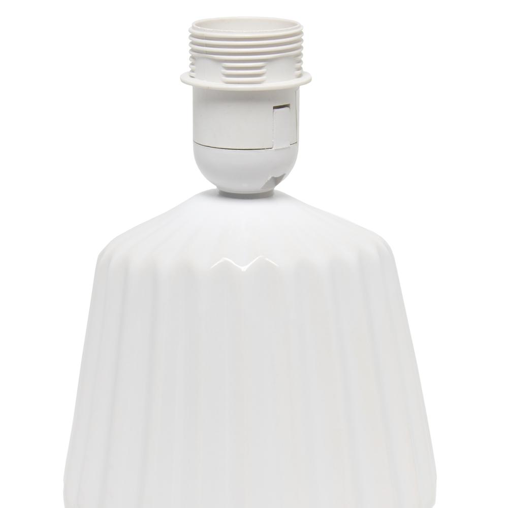 Petite Off White Pleated Base Table Lamp. Picture 7
