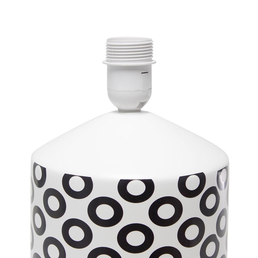 Simple Designs Fresh Prints Table Lamp, Black Ovals White with black. Picture 6