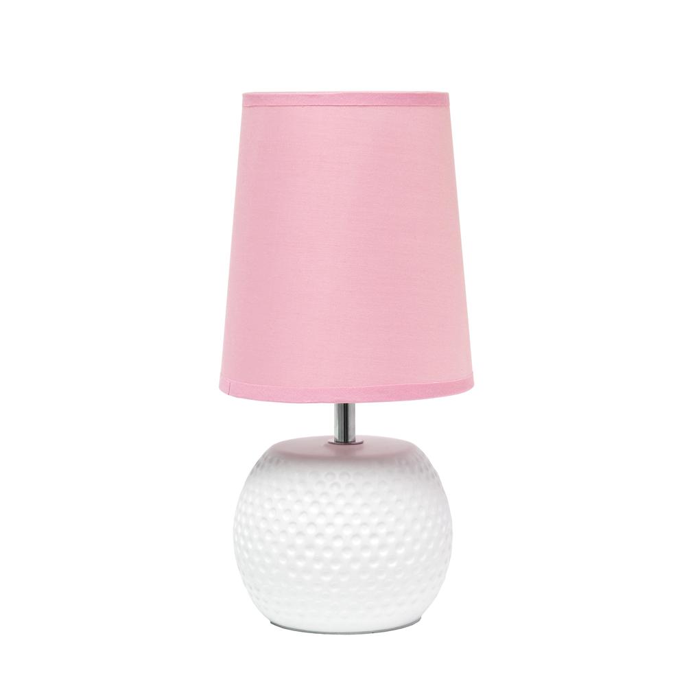 Studded Texture Ceramic Table Lamp, Pink. Picture 1