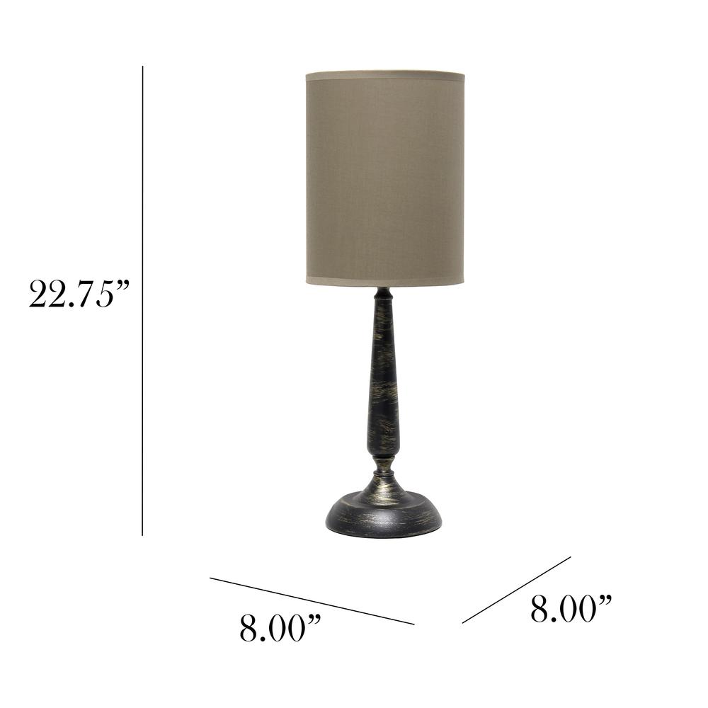 Simple Designs Traditional Candlestick Table Lamp, Oil Rubbed Bronze Oil rubbed bronze. Picture 3