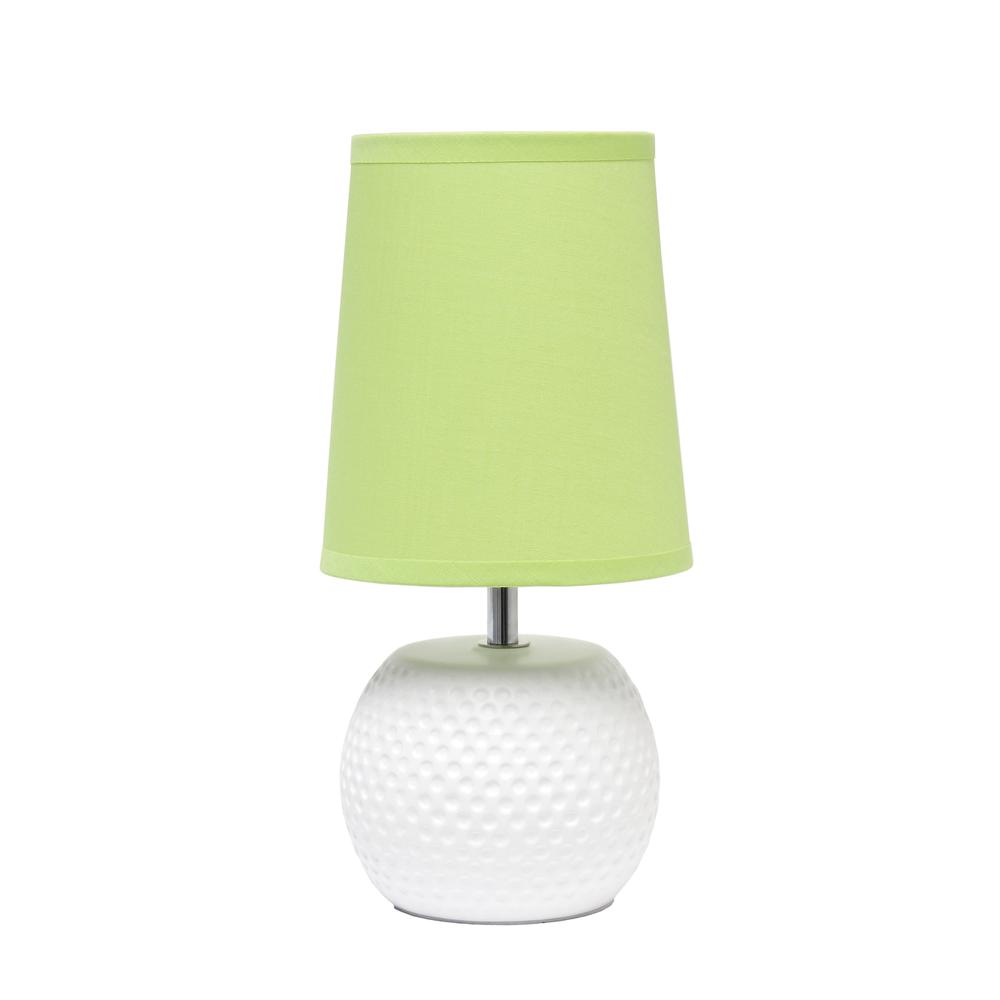 Studded Texture Ceramic Table Lamp, Green. Picture 1