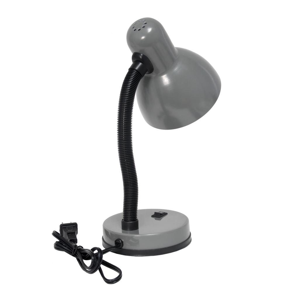 Creekwood Home Essentix 14.25" Traditional Fundamental Metal Desk Task Lamp. Picture 3