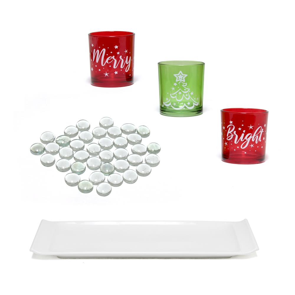 Merry & Bright Christmas Candle Set of 3. Picture 8