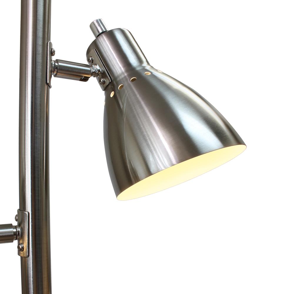 Creekwood Home Essentix 64" Tall Floor Lamp, Brushed Nickel. Picture 4