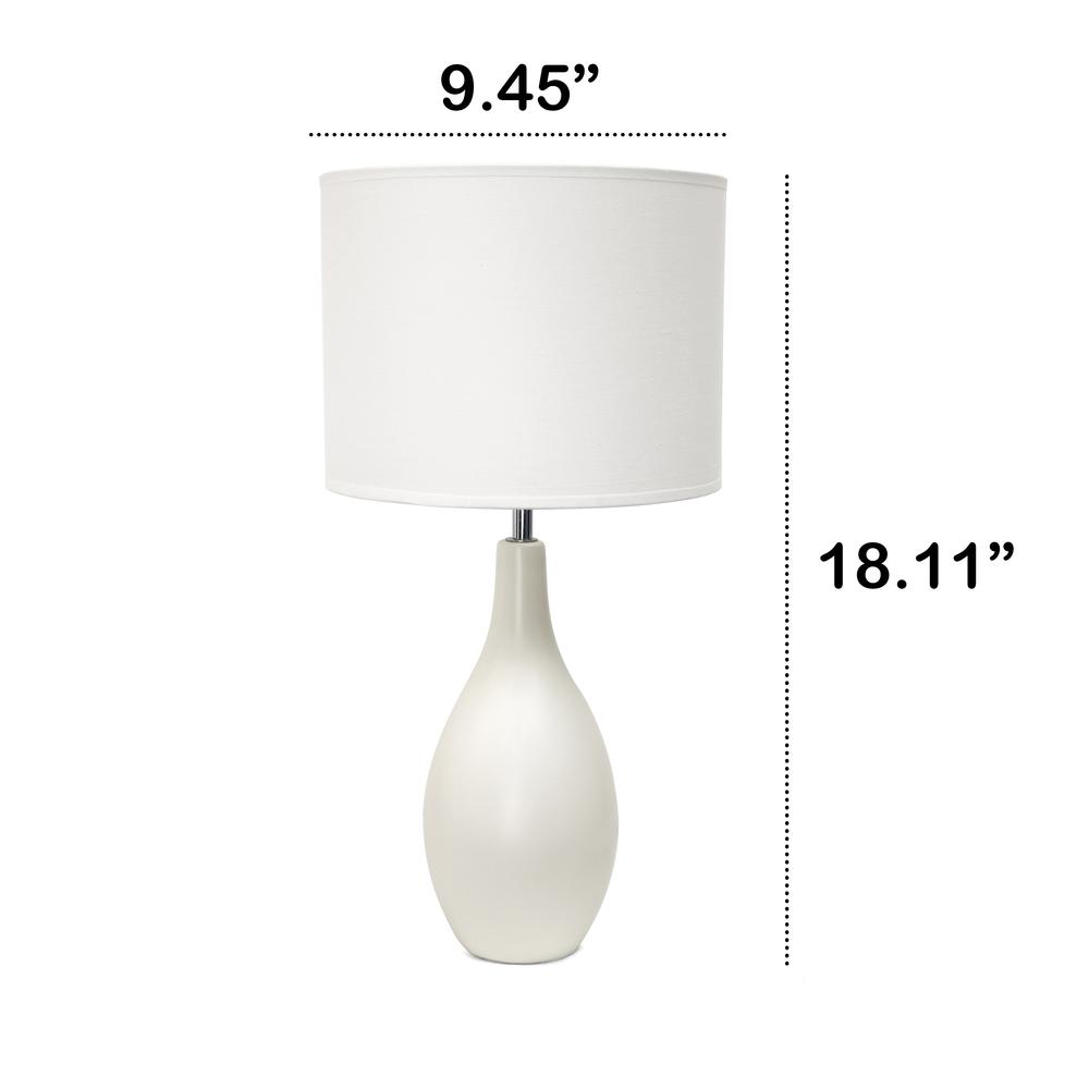 Essentix 18.11" Traditional Standard Ceramic Dewdrop Table Desk Lamp. Picture 7