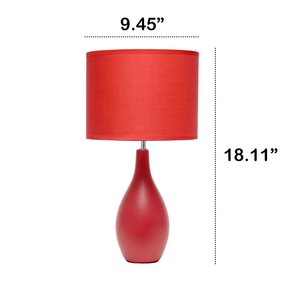 Creekwood Home Essentix 18.11"  Table Desk Lamp, Red. Picture 4