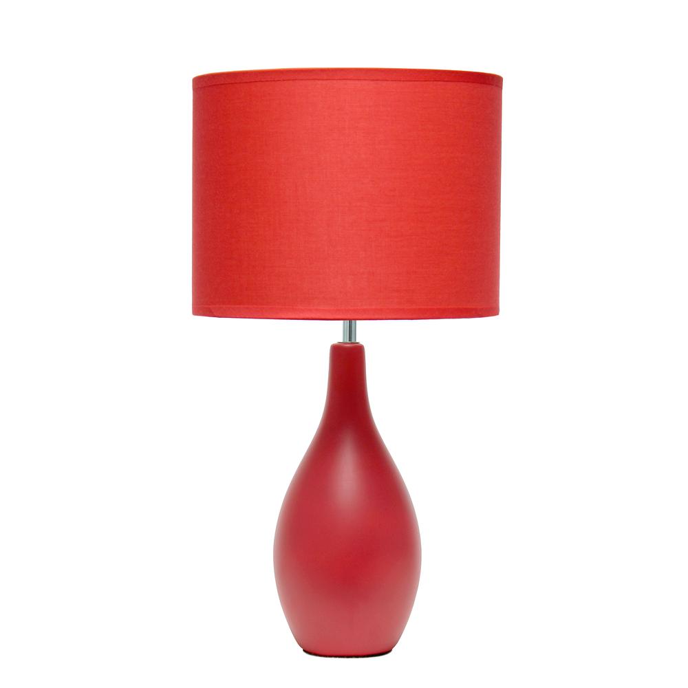 Creekwood Home Essentix 18.11"  Table Desk Lamp, Red. Picture 1
