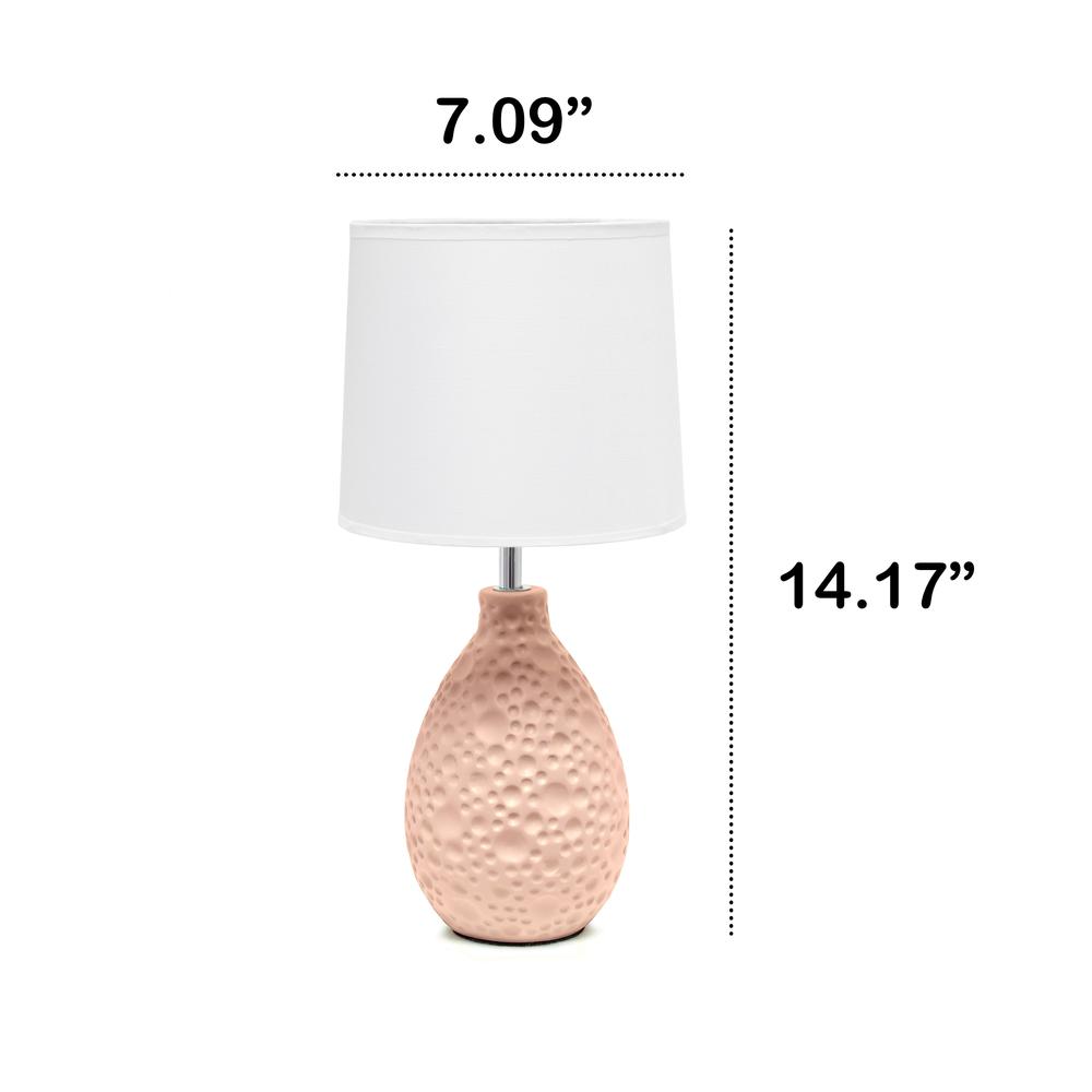 Creekwood Home Essentix 14.17"Table Desk Lamp, Pink. Picture 4