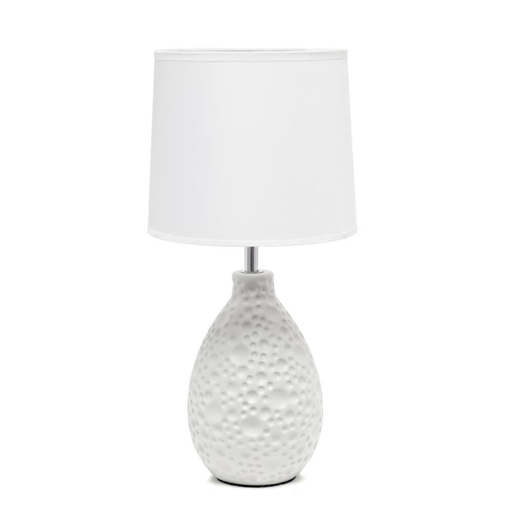 Creekwood Home Essentix 14.17"Table Desk Lamp, White. Picture 1