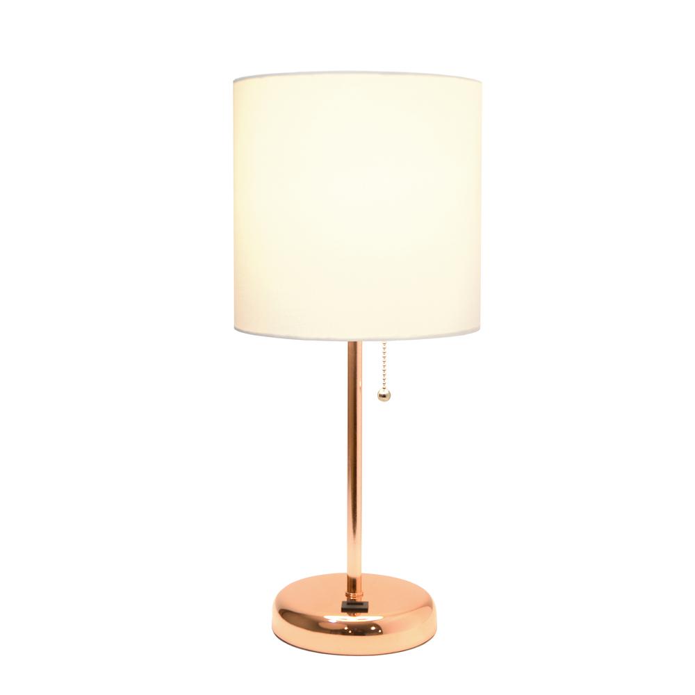 Creekwood Home Oslo 19.5"Desk Lamp in Rose Gold. Picture 8