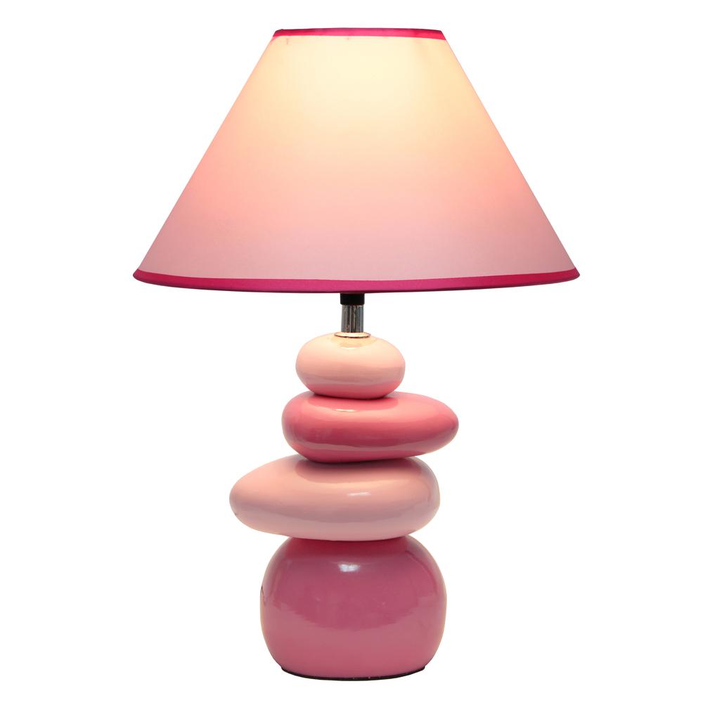 Creekwood Home Priva 17.25" Table Desk Lamp, Pink. Picture 7