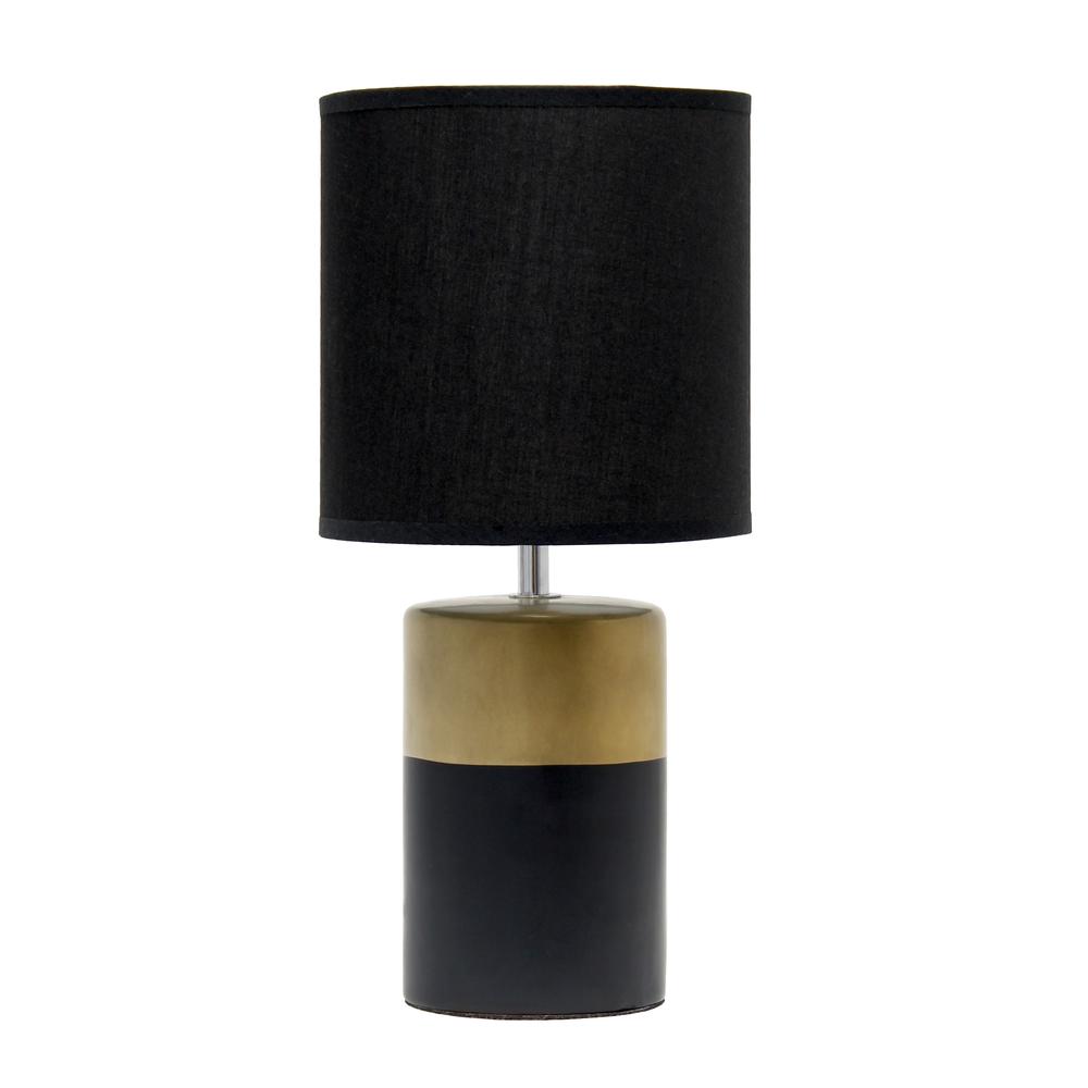 Two Toned Basics Table Lamp, Black and Gold. Picture 1