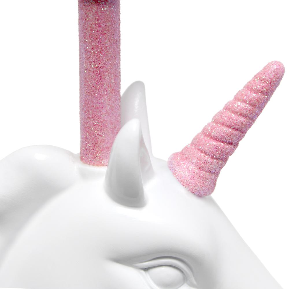 Sparkling Pink and White Unicorn Table Lamp. Picture 5