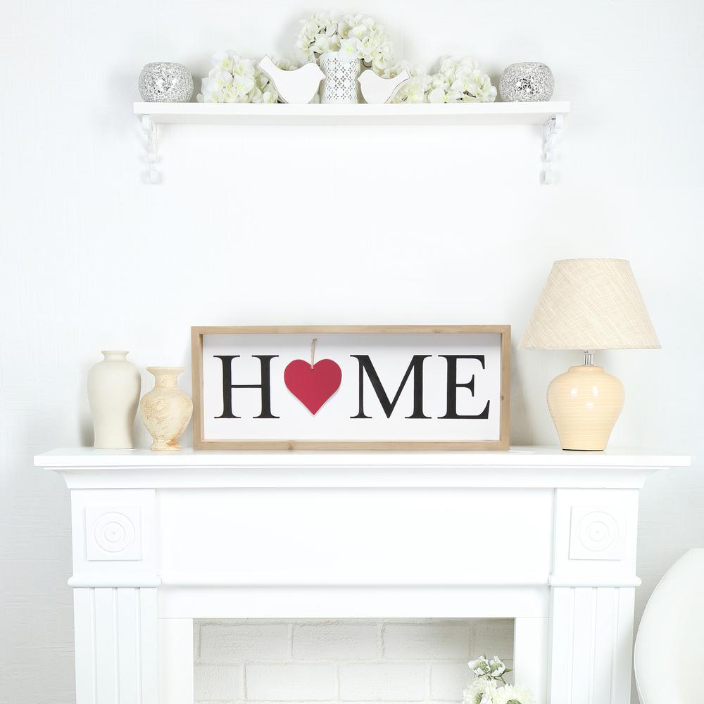 Rustic Farmhouse Wooden Symbol "Home" Frame with 12 OrnamentsNatural. Picture 7