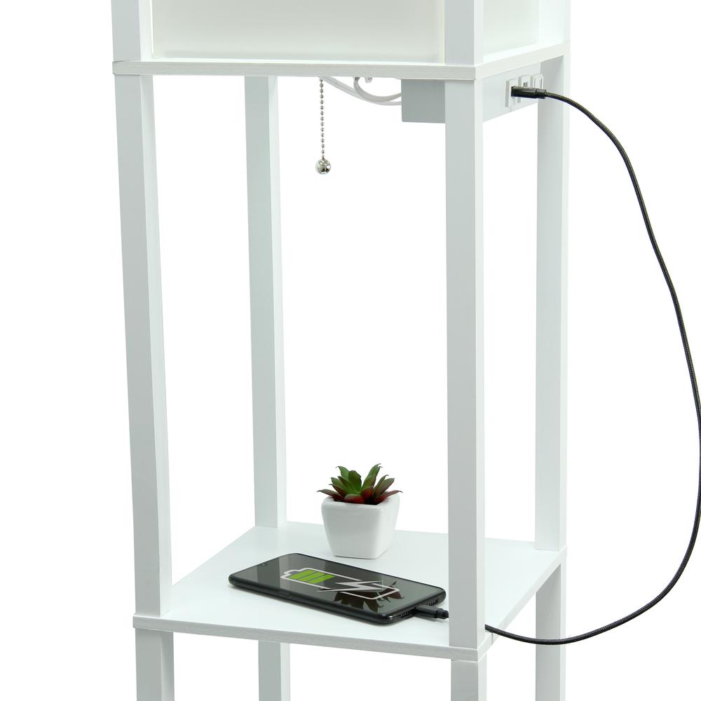 Floor Lamp Storage Shelf with 2 USB Charging Ports1 Charging Outlet. Picture 6