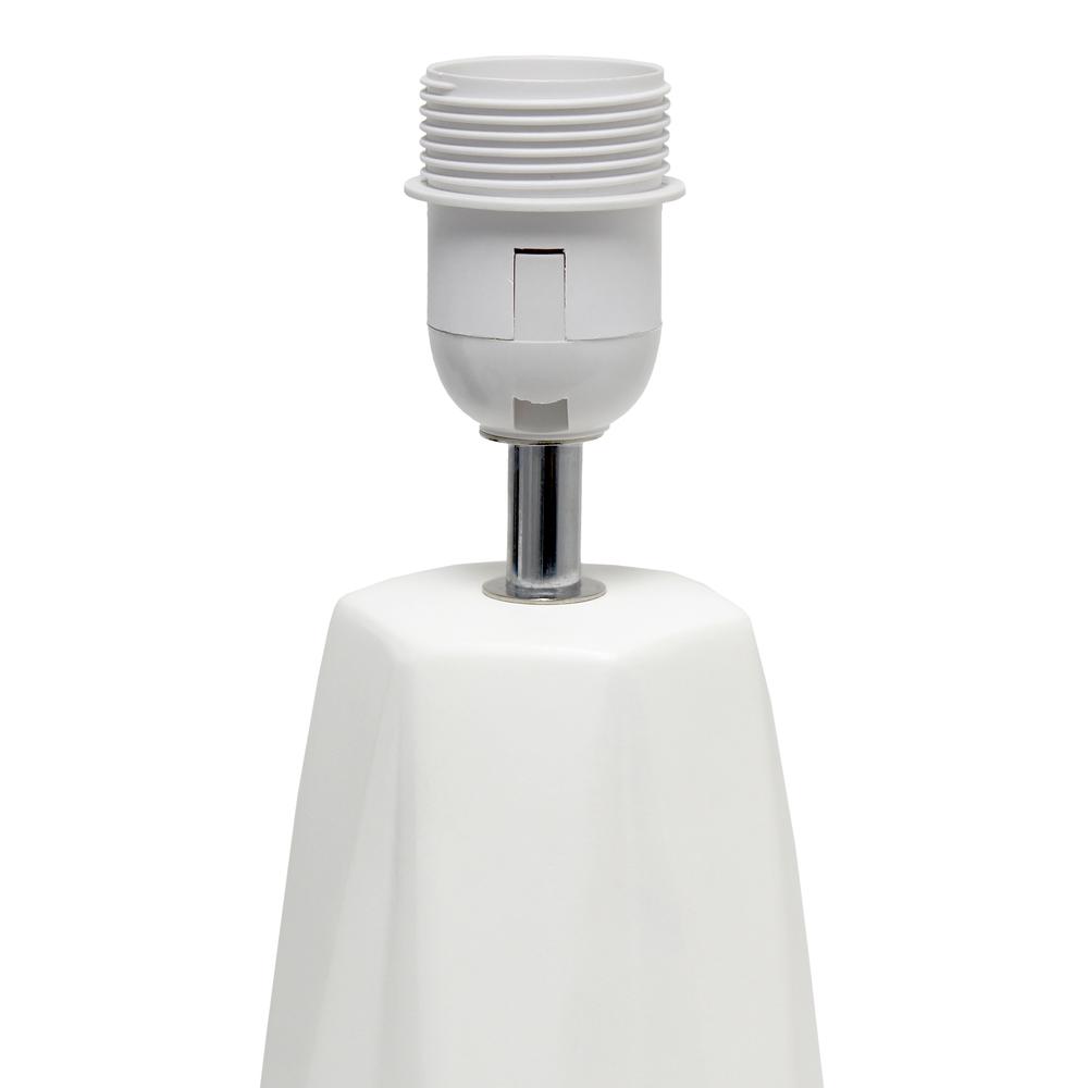 Ceramic Prism Table Lamp, Off White. Picture 6
