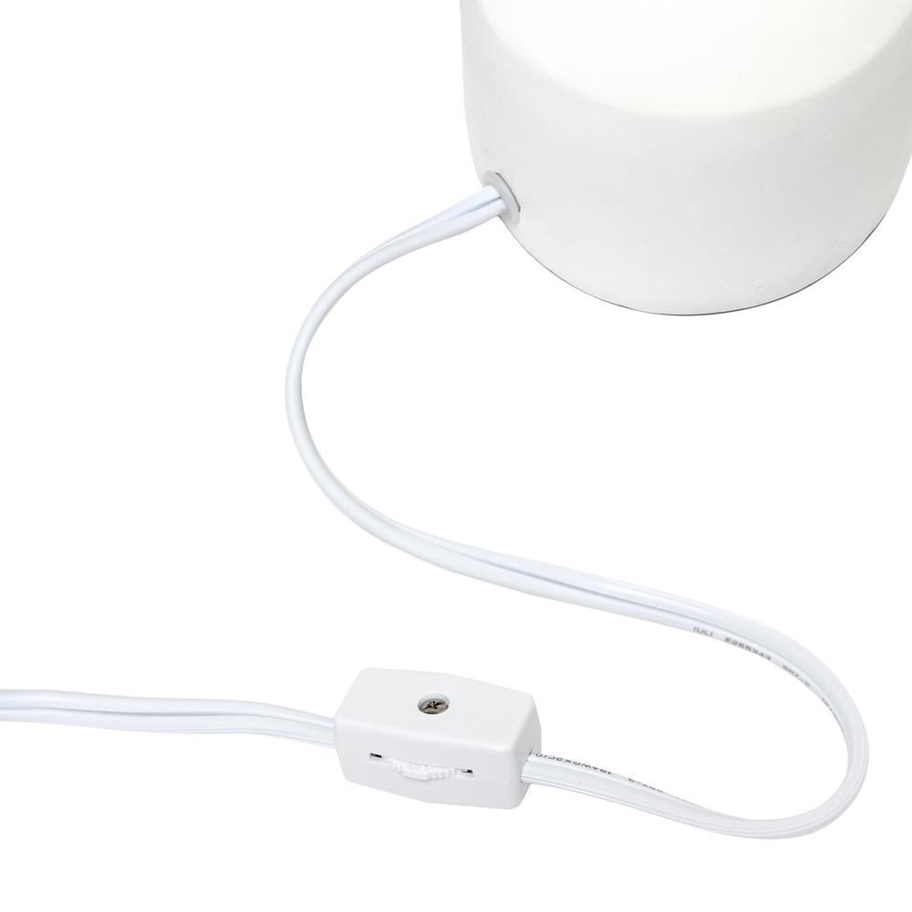 Simple Designs Mini Bocksbeutal Ceramic Table Lamp, Off White. Picture 7