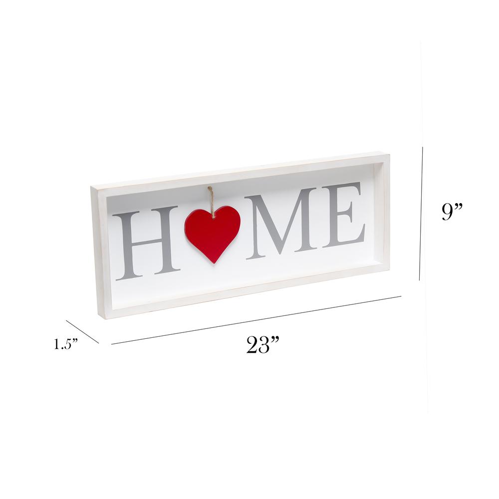 Elegant Designs Rustic Farmhouse Wooden Seasonal Interchangeable Symbol "Home" Frame with 12 Ornaments, White Wash WHITE WASH. Picture 6