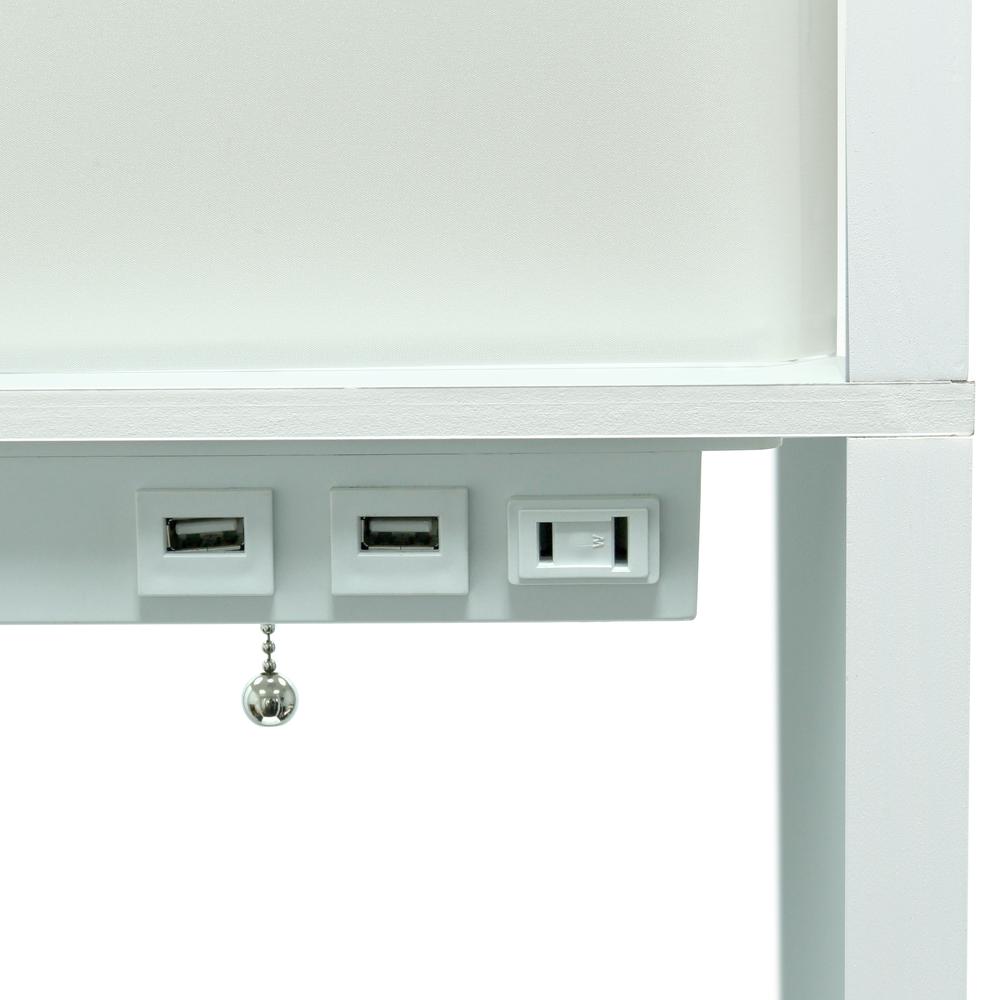 Floor Lamp Storage Shelf with 2 USB Charging Ports1 Charging Outlet. Picture 5