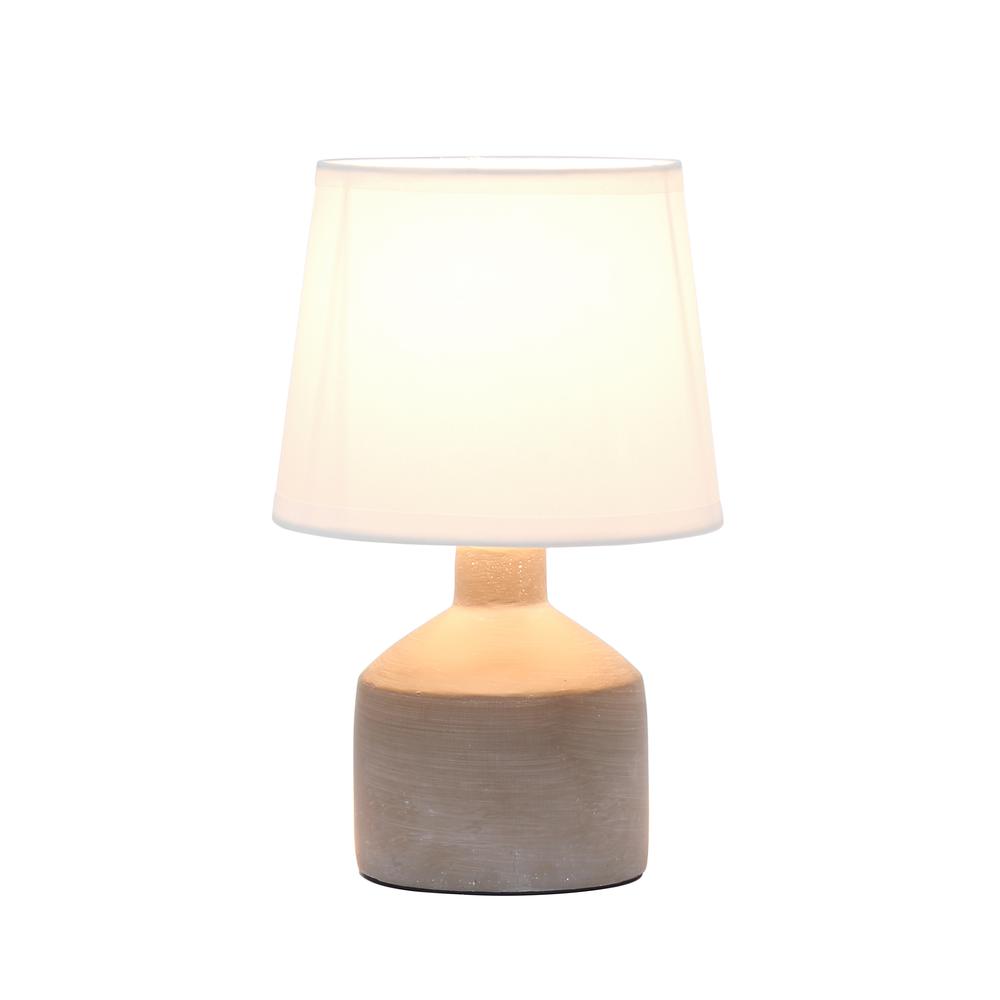 Simple Designs Mini Bocksbeutal Concrete Table Lamp, Gray. Picture 2
