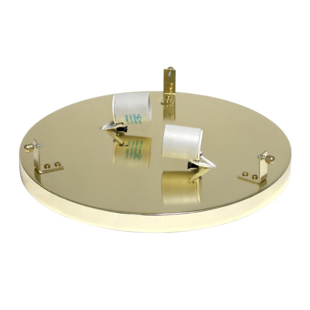 Glam 2 Light 12 Inch Round Flush Mount, Gold. Picture 7