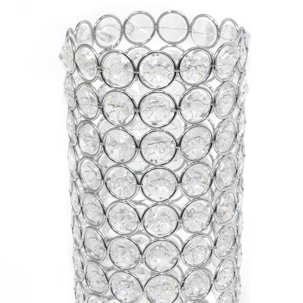 Elegant Designs Elipse Crystal Decorative Vase, 11.25 Inch, Chrome