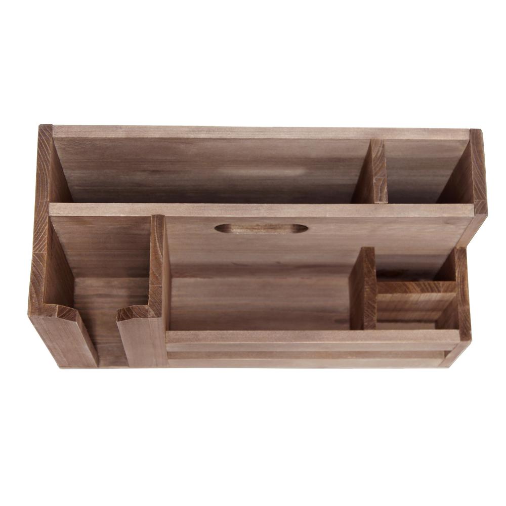 Elegant Designs Pantry Picks Farmhouse Wooden Flatware and Utensils Caddy Condiment Organize Natural Wood. Picture 18