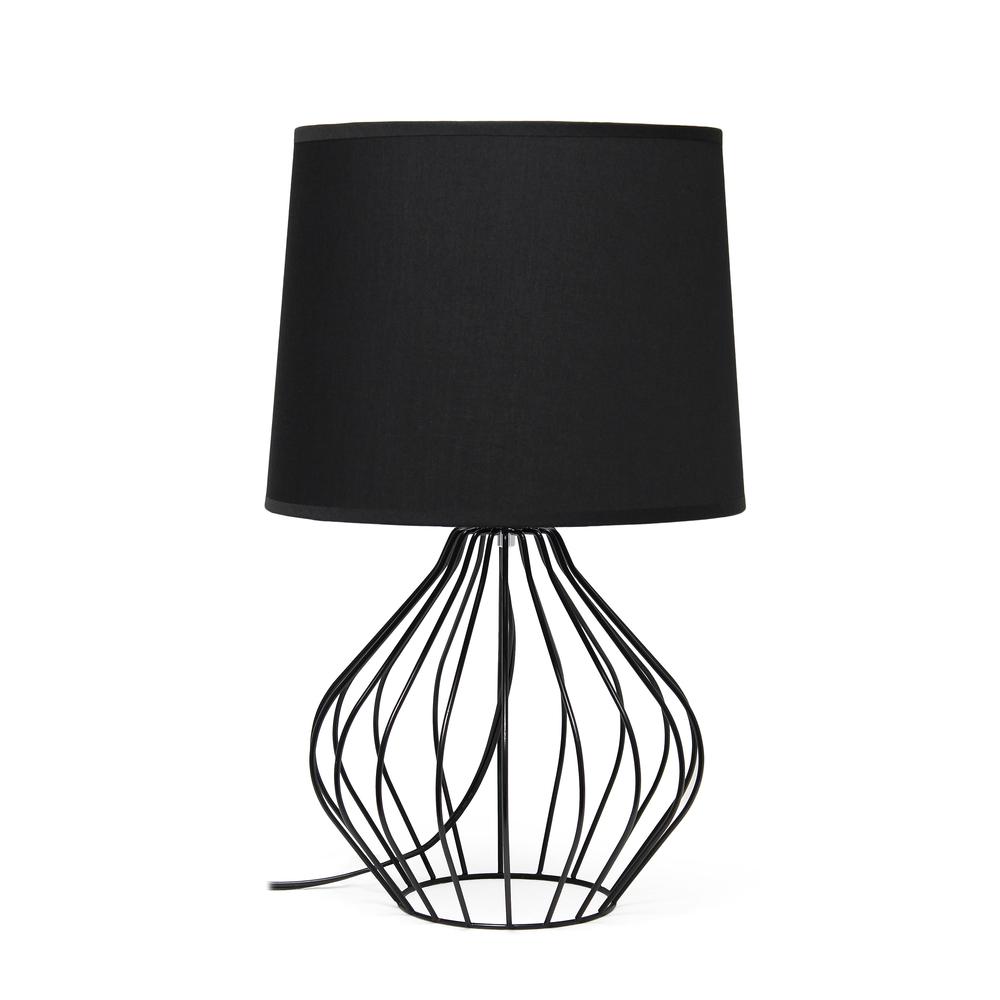Geometrically Wired Table Lamp, Black. Picture 1