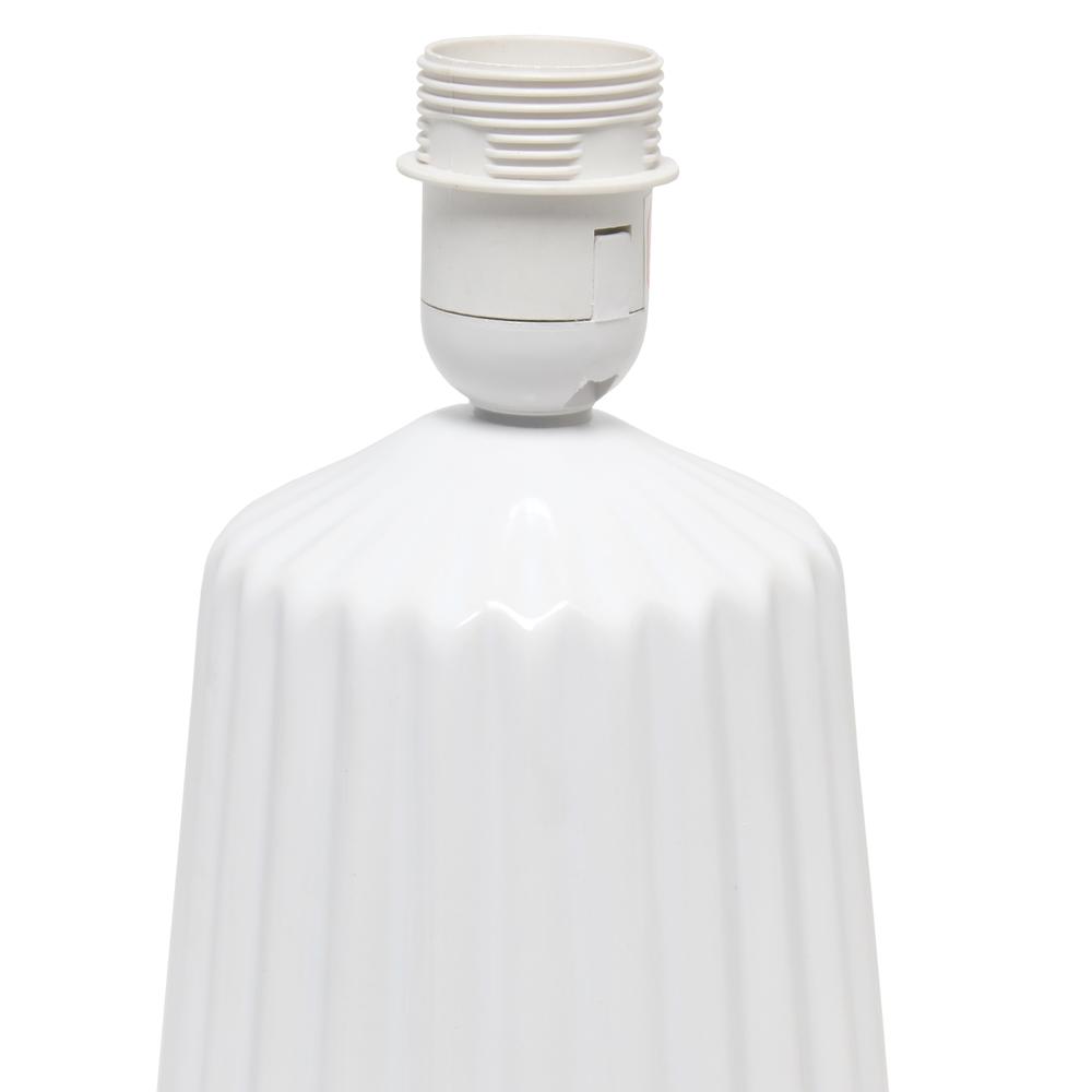 Off White Pleated Base Table Lamp. Picture 7