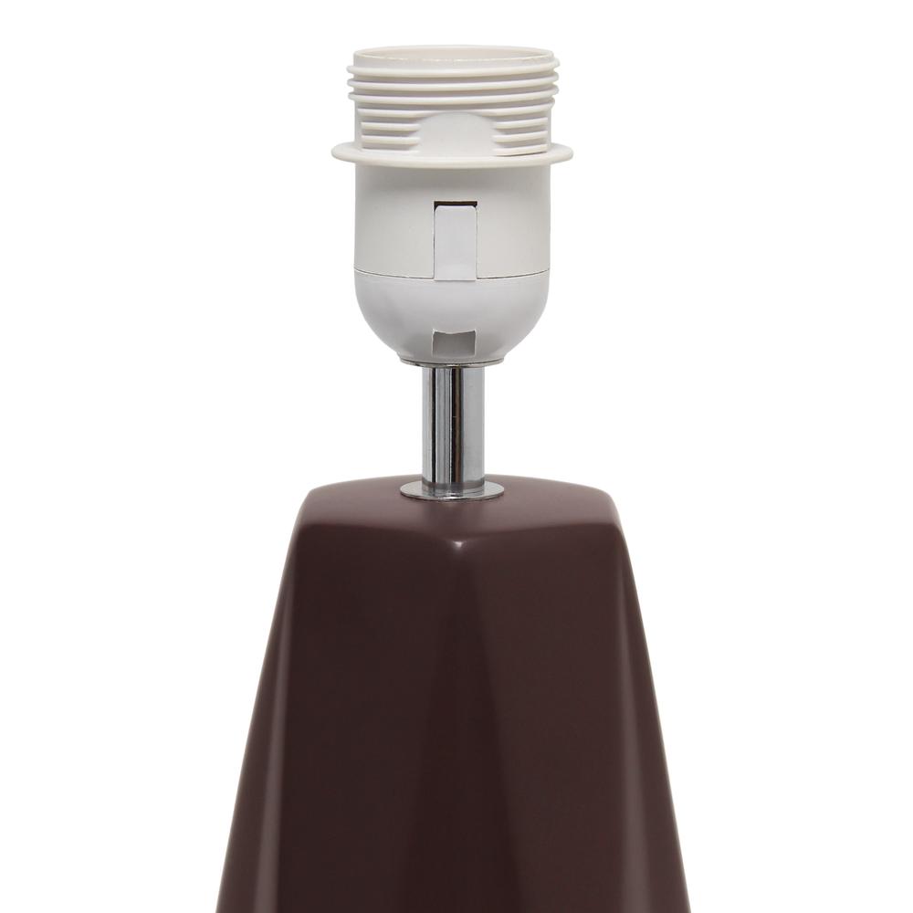 Ceramic Prism Table Lamp, Espresso Brown. Picture 6