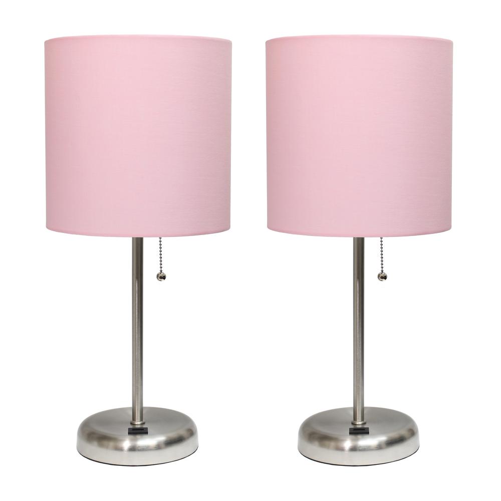 Stick Lamp with USB charging port and Fabric Shade 2 Pack Set. Picture 7