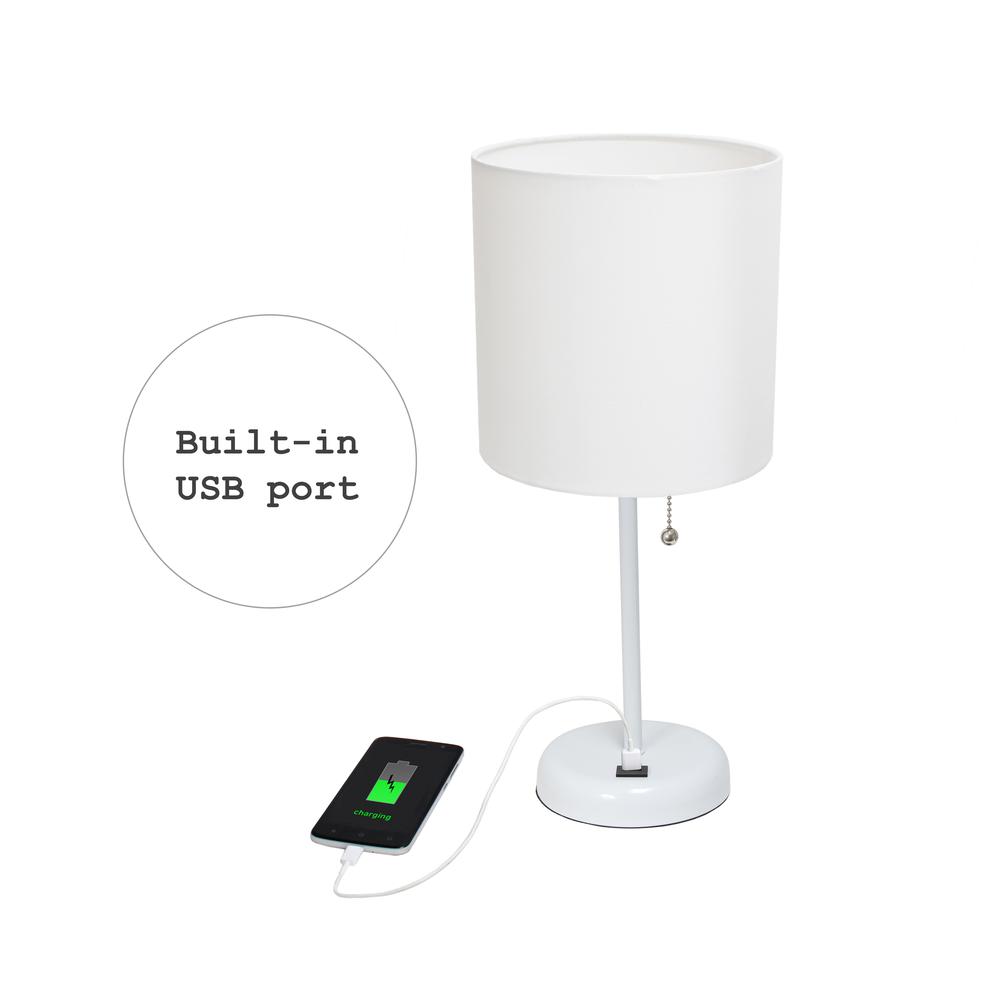 LimeLights White Stick Lamp with USB charging port. Picture 7