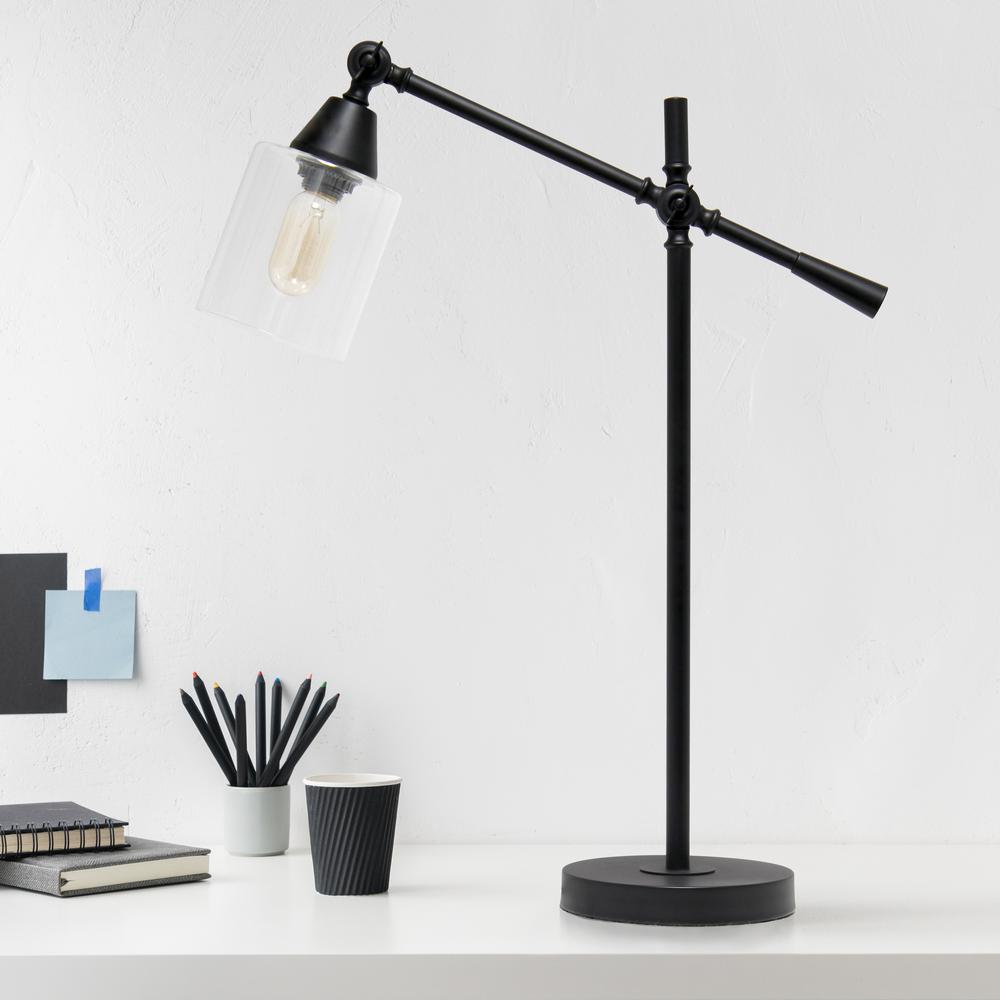 Elegant Designs Tilting Arm Desk Lamp, Black. Picture 2