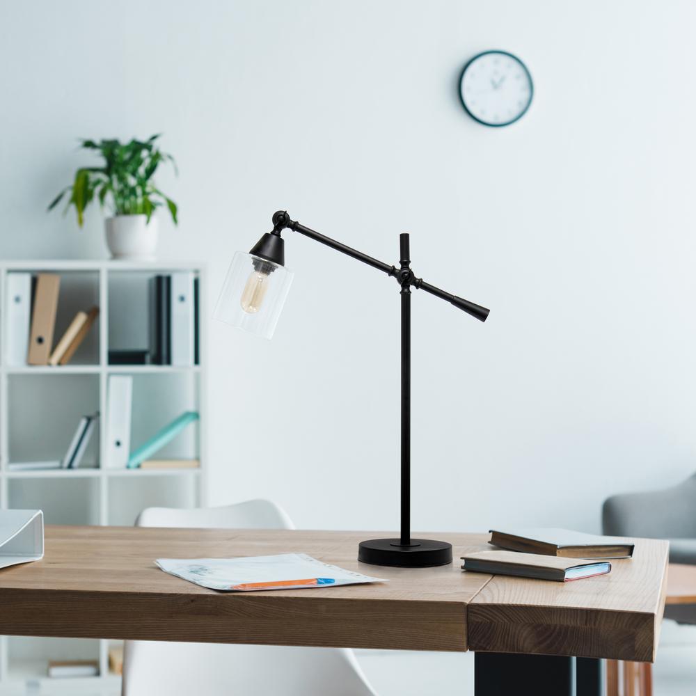 Elegant Designs Tilting Arm Desk Lamp, Black. Picture 7