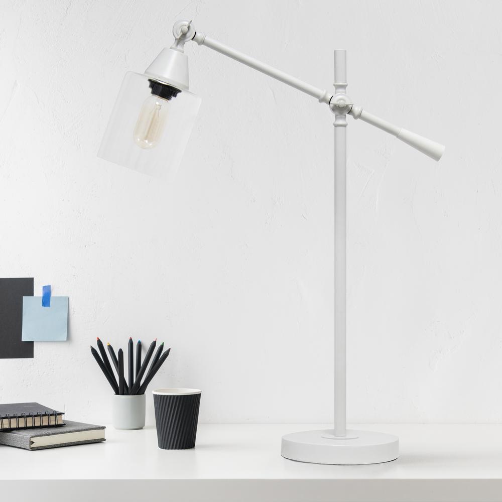 Elegant Designs Tilting Arm Desk Lamp, White. Picture 3