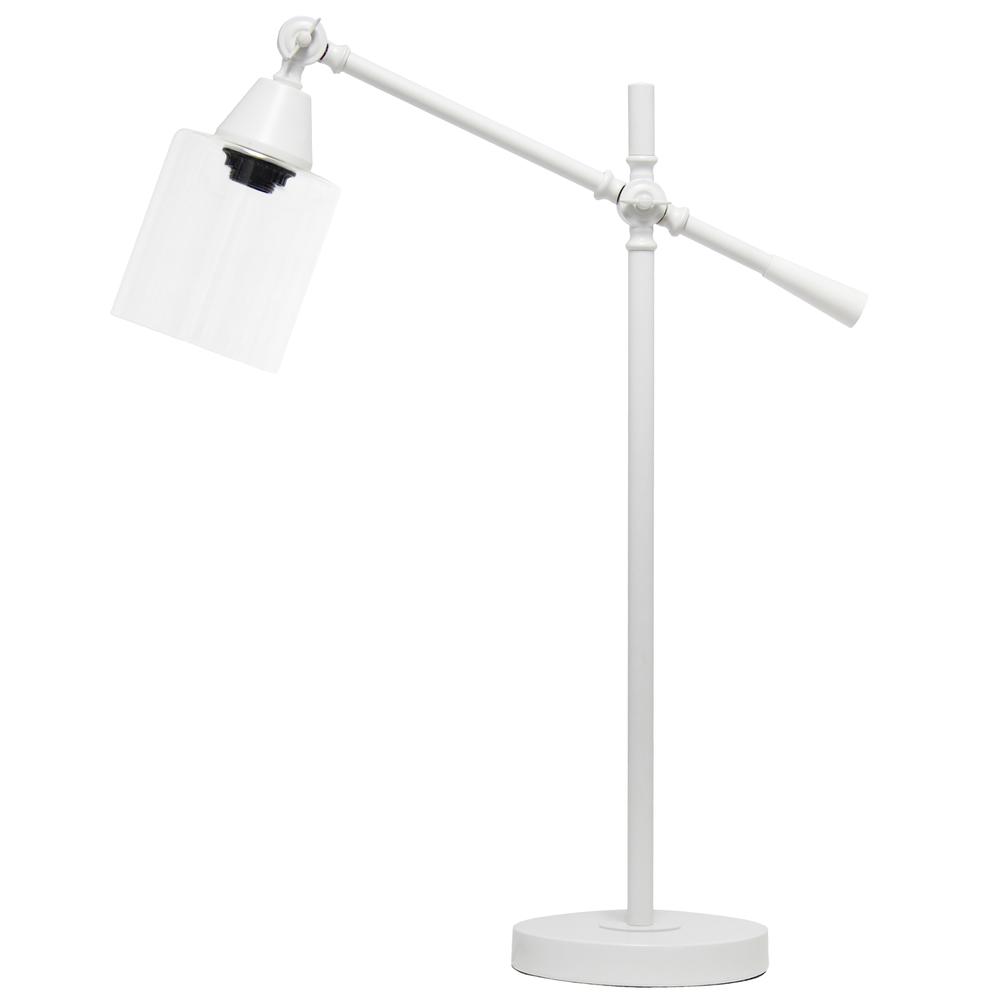 Elegant Designs Tilting Arm Desk Lamp, White. Picture 8