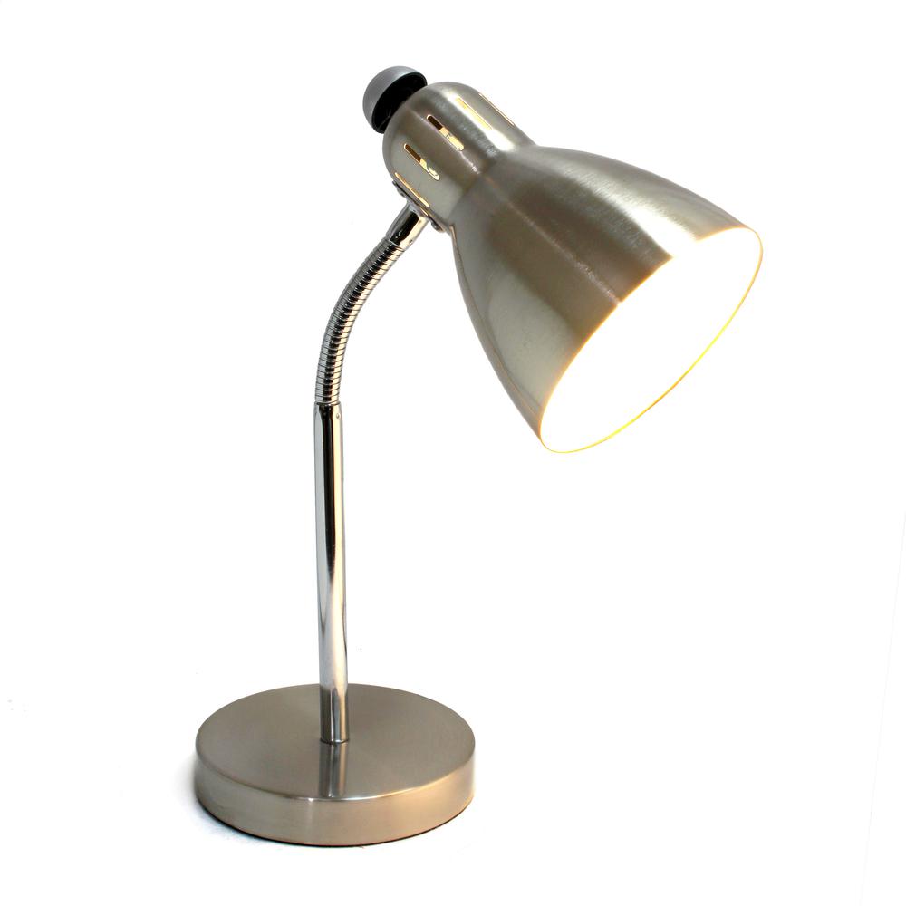 Semi-Flexible Desk Lamp, Brushed Nickel. Picture 1