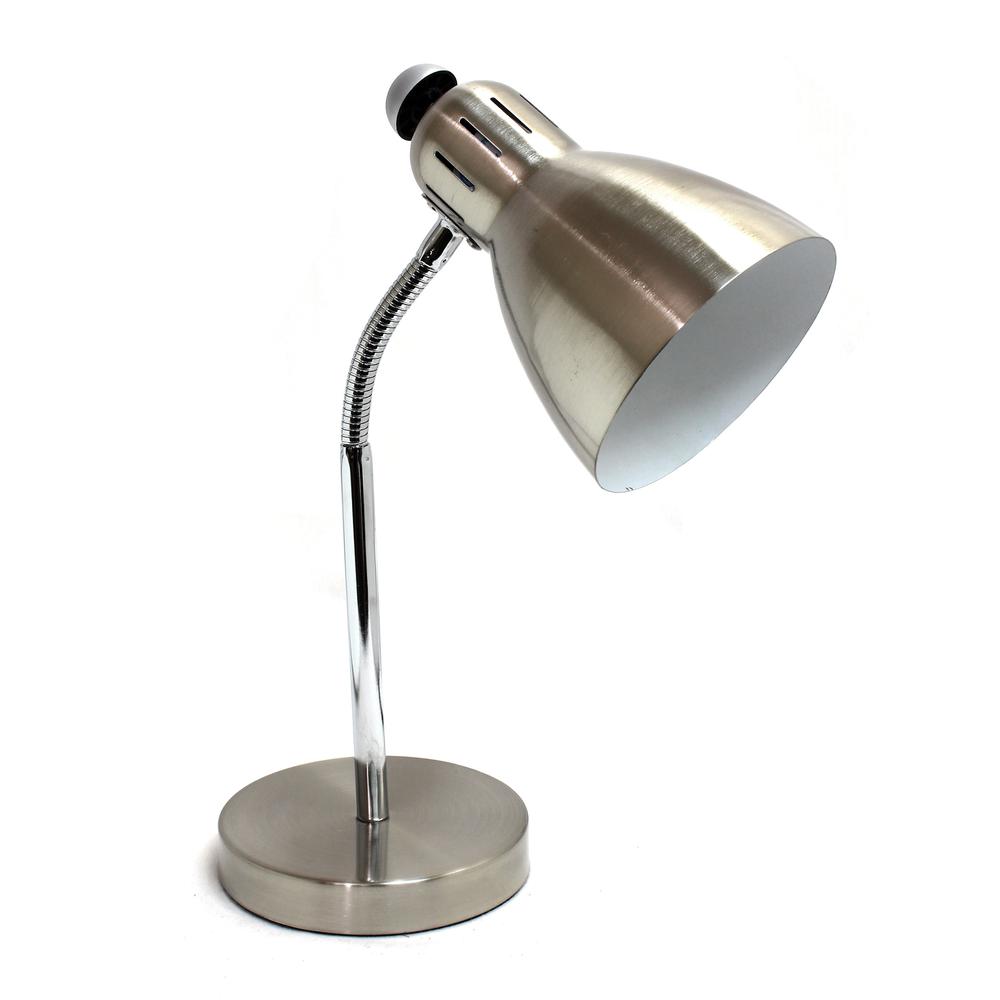 Semi-Flexible Desk Lamp, Brushed Nickel. Picture 3