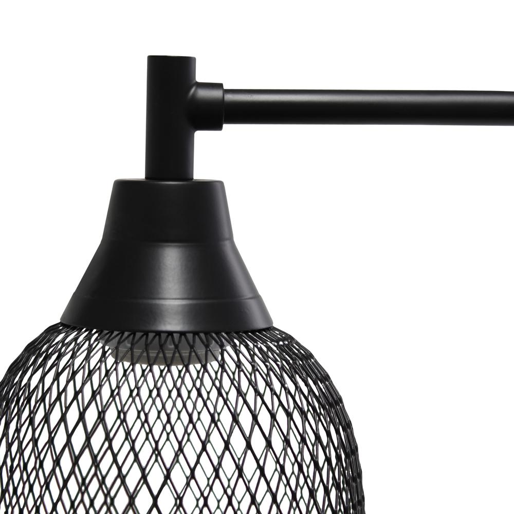 Elegant Designs Mesh Wire Desk Lamp, Matte Black. Picture 6