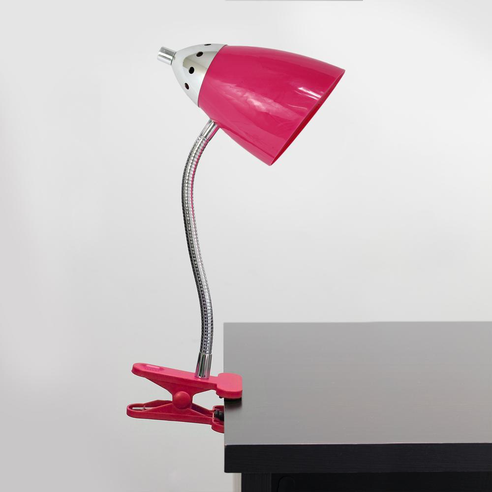 Simple Designs Flossy Flexible Gooseneck Clip Light Pink