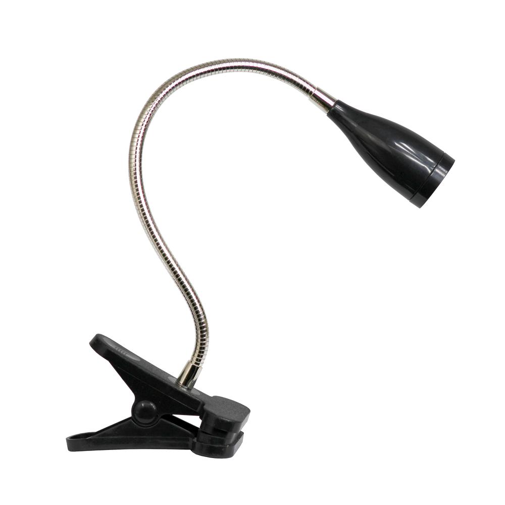 LimeLights Flexible Gooseneck LED Clip Light Desk Lamp Black. Picture 4