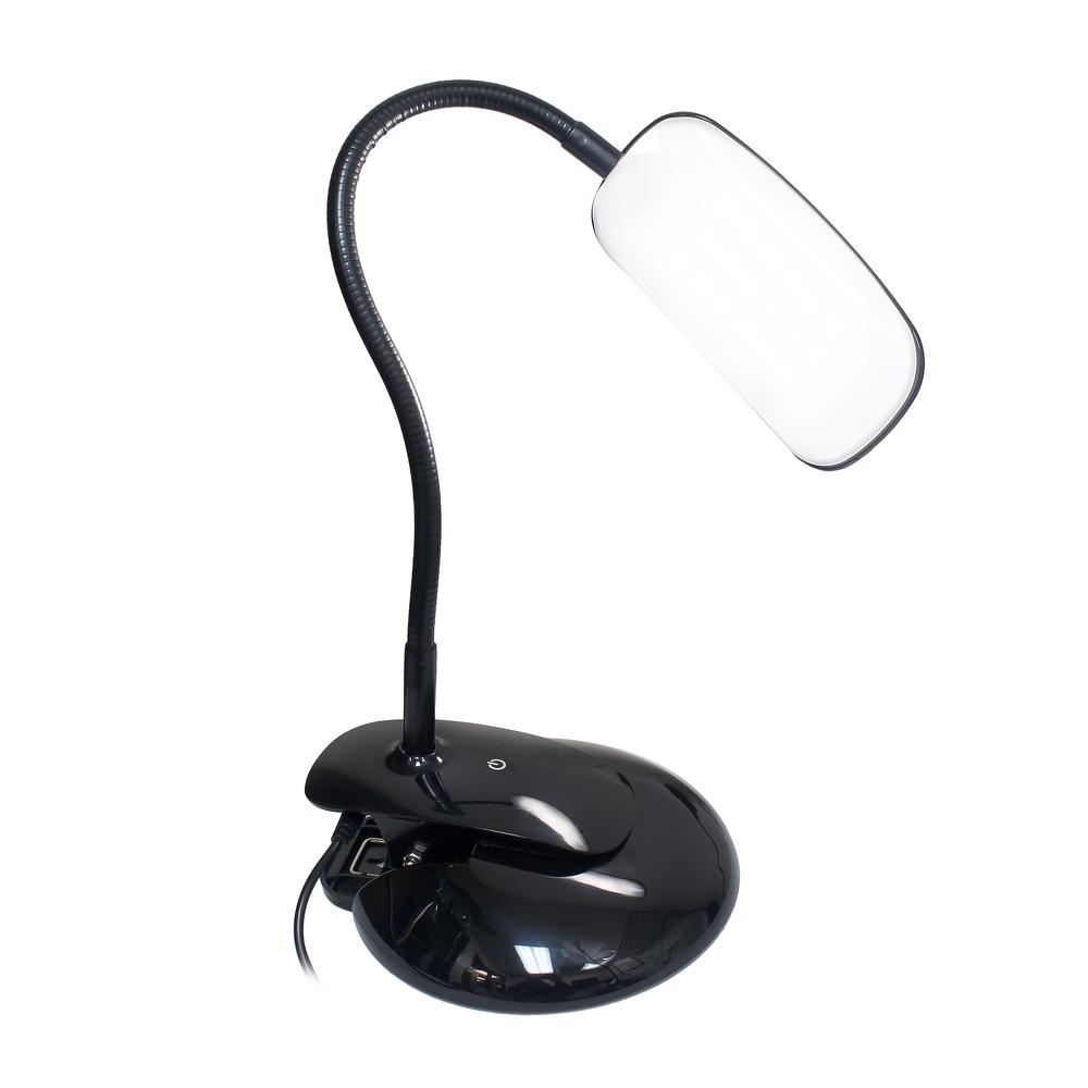 Flexi LED Rounded Clip Light, Black. Picture 1