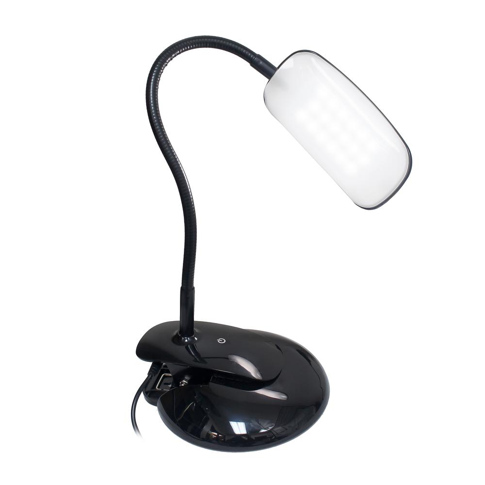 Flexi LED Rounded Clip Light, Black. Picture 2
